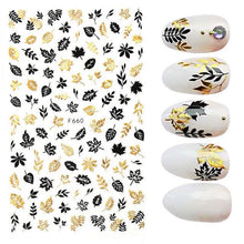 Load image into Gallery viewer, 3D Nail Stickers Leaves Butterfly Panda Love Heart Design Stickers For Nails Manicure Foil Nail Art Decor Girls Manicure Decoration Nail Art Supplies 3D Self-Adhesive Nail Decals Designer Nail Stickers for Acrylic Nails