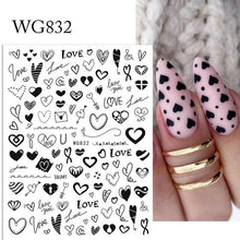 Load image into Gallery viewer, 3D Nails Sticker Spring Cartoon Animals Flowers Leaves Self Adhesive Decals Sliders Nail Art Accessories Decoration Decal Self-Adhesive 3D Wave Design Decoration for Women Girls Tape Nail Art Stickers Decal Decoration