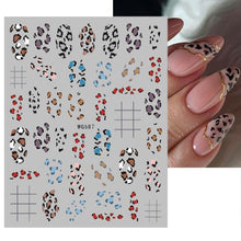 Load image into Gallery viewer, 3D Nails Sticker Spring Cartoon Animals Flowers Leaves Self Adhesive Decals Sliders Nail Art Accessories Decoration Decal Self-Adhesive 3D Wave Design Decoration for Women Girls Tape Nail Art Stickers Decal Decoration