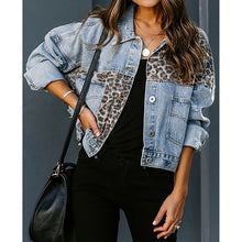 Load image into Gallery viewer, Women's Cropped Distressed Denim Jacket
