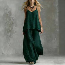Load image into Gallery viewer, Women's Sleeveless Elegant Pantsuit – Off-Shoulder 2-Piece Suit Set