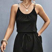 Load image into Gallery viewer, Women’s Chain Detail Suspender Jumpsuit