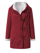 Load image into Gallery viewer, Full Size Pocketed Long Sleeve Hooded Toggle Jacket – Stylish & Functional Outerwear for Women