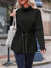 Load image into Gallery viewer, Women’s Turtleneck Fleece Sweatshirt