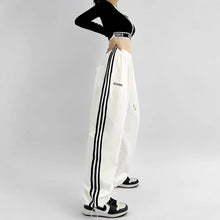 Load image into Gallery viewer, Embroidered Patchwork Wide-Leg Athletic Sweatpants | 4 Colors