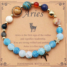 Load image into Gallery viewer, Twelve Constellations Bracelets - Natural Stone Beaded Bracelets with Eight Planet Designs
