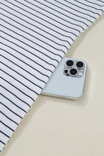 Load image into Gallery viewer, White Striped Round Neck Short Sleeve Mini Dress Casual & Playful Everyday Look Dress