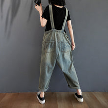 Load image into Gallery viewer, Women's Summer Retro Nostalgic Ripped Denim Overalls