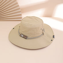 Load image into Gallery viewer, Wide-Brim Leather Patch Fisherman Hat – UV Sun Protection Outdoor Hat