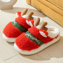 Load image into Gallery viewer, Mandotos Christmas Elk Slippers Cozy Winter Home Slippers