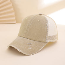 Load image into Gallery viewer, Distressed Washed Mesh Baseball Cap – Frayed Unisex Hat for Outdoor & Daily Wear