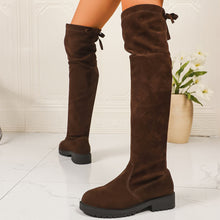 Load image into Gallery viewer, Women’s Elastic Knee-High Boots – Thick Sole Solid Color Fashion Boots