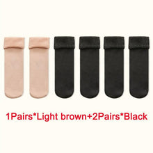 Load image into Gallery viewer, 3Pairs Female Winter Warm Thicken Thermal Soft Casual Solid Color Socks Wool Cashmere Home Snow Boots Velvet Home Floor Sock For Women