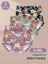 Load image into Gallery viewer, 3pcs High Waisted Panties Women's Panties Tummy Tightening and Hip Lifting Printed Patterns Comfortable Fit