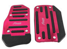 Load image into Gallery viewer, 3Pcs/Set Universal Aluminum Manual Transmission Non-Slip Car Pedal Cover Set Kit Pedals Red Blue Silver Car Vehicle Sports Accelerator Brake No Drill Non-Slip Performance Car Rest Pedal Brake Auto Sports Gas Fuel Petrol Clutch Brake Pad Auto Accessories