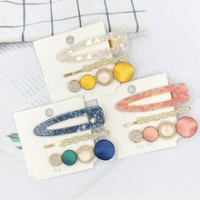 Load image into Gallery viewer, 3PCS/Set Women Girls Hair Clips Square Round Pearls Hairpins Headband Barrettes Fashion Hair Clip Hairpins for Women Girls Headwear Styling Tools