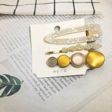 Load image into Gallery viewer, 3PCS/Set Women Girls Hair Clips Square Round Pearls Hairpins Headband Barrettes Fashion Hair Clip Hairpins for Women Girls Headwear Styling Tools