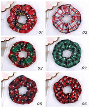 Load image into Gallery viewer, 4.38 Inch Fashion Christmas Scrunchie Elastic New Handmade Head Bands Hair Rope Ponytail Holder Headdress Ponytail Holder Accessories for Women