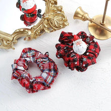 Load image into Gallery viewer, 4.38 Inch Fashion Christmas Scrunchie Elastic New Handmade Head Bands Hair Rope Ponytail Holder Headdress Ponytail Holder Accessories for Women