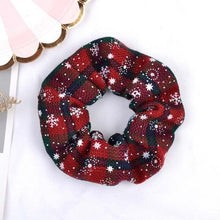 Load image into Gallery viewer, 4.38 Inch Fashion Christmas Scrunchie Elastic New Handmade Head Bands Hair Rope Ponytail Holder Headdress Ponytail Holder Accessories for Women