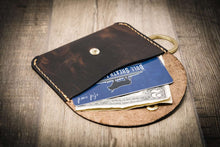 Load image into Gallery viewer, The Richmond Leather Keychain Wallet in Walnut Brown