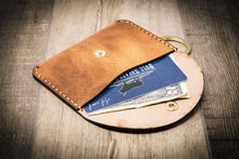 Load image into Gallery viewer, The Richmond Leather Keychain Wallet in Saddle Tan