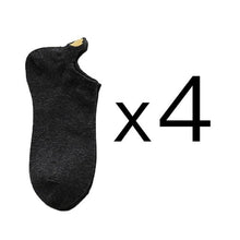 Load image into Gallery viewer, 4 Pairs Fashion Socks New Spring Cotton Non-Slip No-Show Boat Socks Novelty Girls Cute Heart Embroidery Casual Funny Ankle Socks Pack For Women