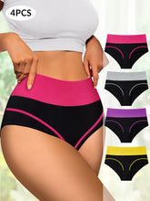 Load image into Gallery viewer, 4 pcs High Waisted Tummy Tightening Women's Panties Fashionable Breathable Comfortable Shape Triangle Pants for Women