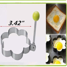 Load image into Gallery viewer, 4 Style Stainless Steel Egg Shaper Pancake Mould Omelette Mold Heart Shape Frying Egg Cooking Tool Kitchen Accessories Gadget Stainless Steel Fried Egg Ring Mold Omelette Pancake Rings Cute Shape Egg Mold Cooking Tools