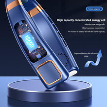 Load image into Gallery viewer, 4000mAh Hanging Neck Fan USB Handheld Mute LED Digital Display Leafless Mini Electric Fan with LED Light 5 Gear Air Cooling Fans Digital Display Leafless Mini Electric Colorful Gear 5th Fan