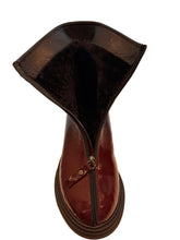 Load image into Gallery viewer, Bordeaux Leather Zip Boot