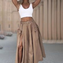 Load image into Gallery viewer, Women’s Cropped Vest & High-Waisted Slit Skirt Matching Set