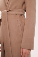 Load image into Gallery viewer, Geneva Classic Wraparound Wool Blend Overcoat in Camel