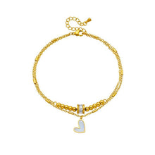 Load image into Gallery viewer, Fashion Jewelry Boho Classic Love Heart Ankle Chain Double Layer Chain Bracelet Anklet Charm Tassel Leg Chain On Foot Chain Women Party Jewelry Accessories