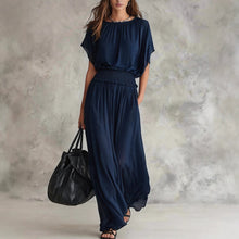 Load image into Gallery viewer, Women's Chiffon High-Waist Ruched Maxi Dress