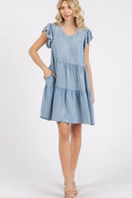 Load image into Gallery viewer, New Summer V-Neck Ruffled Cap Sleeve Mini Dress For Women – Fluttering, Trendy, Feminine, Elegant & Playful Style