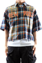 Load image into Gallery viewer, SUIFU Washed Flannel Crop Top Button Down Shirt