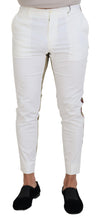 Load image into Gallery viewer, Dolce & Gabbana White Brown Slim Fit Chino Pants