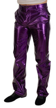 Load image into Gallery viewer, Dolce & Gabbana Purple Shining Men Casual Pants