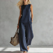 Load image into Gallery viewer, Women's Sleeveless Printed Tank Top & Wide-Leg Pants Two-Piece Set