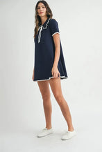 Load image into Gallery viewer, Ruffle Trimmed Collar Fine Knit Mini Dress For Women – Ruffle Mini Dress, Fine Knit Dress, Collar Dress, Feminine Mini Dress, Chic Knit Dress