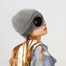 Load image into Gallery viewer, Women’s Pilot Wool Knit Hat – Winter Warm Knitted Aviator-Style Hat