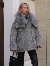 Load image into Gallery viewer, Ares Genuine Fur Trim Down Fill Mohair Parka