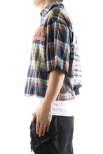 Load image into Gallery viewer, SUIFU Washed Flannel Crop Top Button Down Shirt