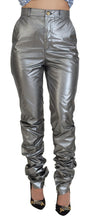 Load image into Gallery viewer, Dolce & Gabbana Metallic Silver High Waist Skinny Pants