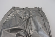 Load image into Gallery viewer, Dolce & Gabbana Metallic Silver High Waist Skinny Pants