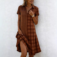 Load image into Gallery viewer, Women's Bohemian 3D Printed V-Neck Short-Sleeve Maxi Dress