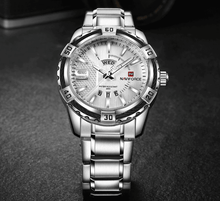 Load image into Gallery viewer, Men's Luxury Stainless steal Waterproof Watch With Day And Date Display Unique Design Perfect Gift In Modern Metal Men Wrist Watch Design