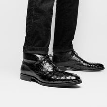 Load image into Gallery viewer, 43-594-BLK MARCO Ostrich Quill Chukka Boot, Black