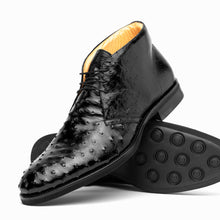Load image into Gallery viewer, 43-594-BLK MARCO Ostrich Quill Chukka Boot, Black